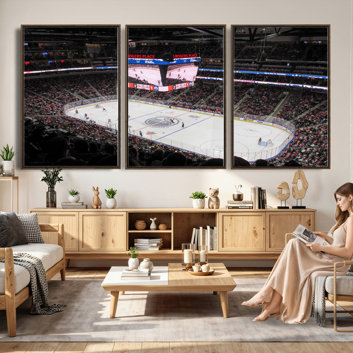 71180-MGV-CV-36X24 - Rogers Place Edmonton Oilers Ice Hockey Stadium Wall Art