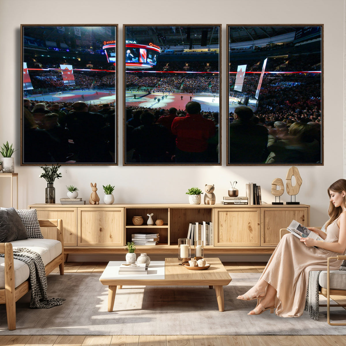 84945-MGV-CV-36X24 - Rogers Arena Vancouver Canucks Ice Hockey Stadium Wall Art