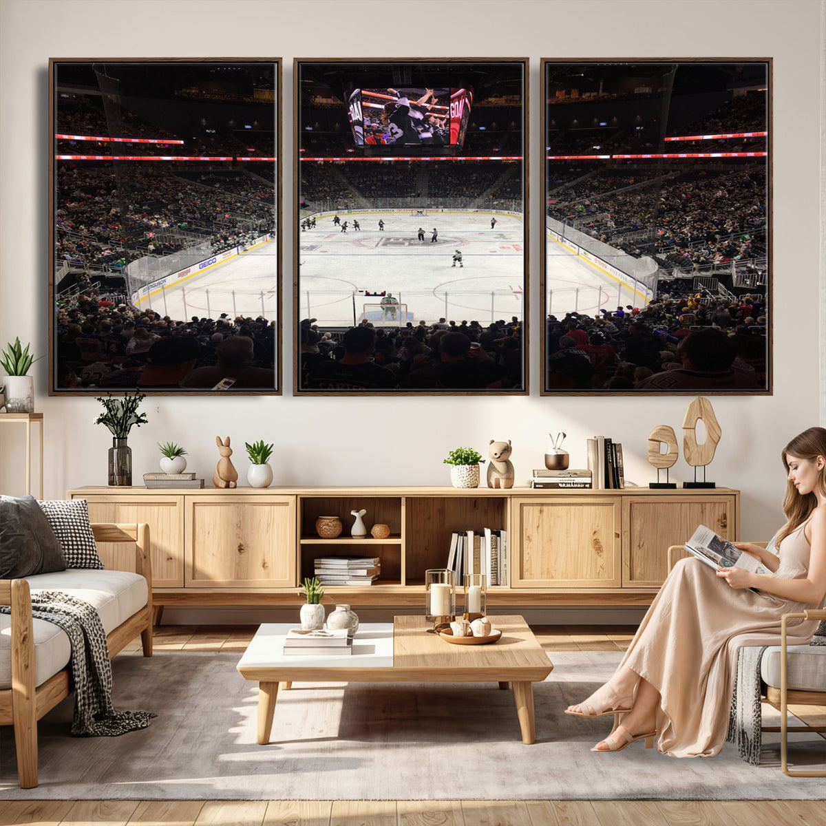 14802-MGV-CV-36X24 - T Mobile Arena Paradise Nevada Vegas Golden Knights Ice Hockey Stadium