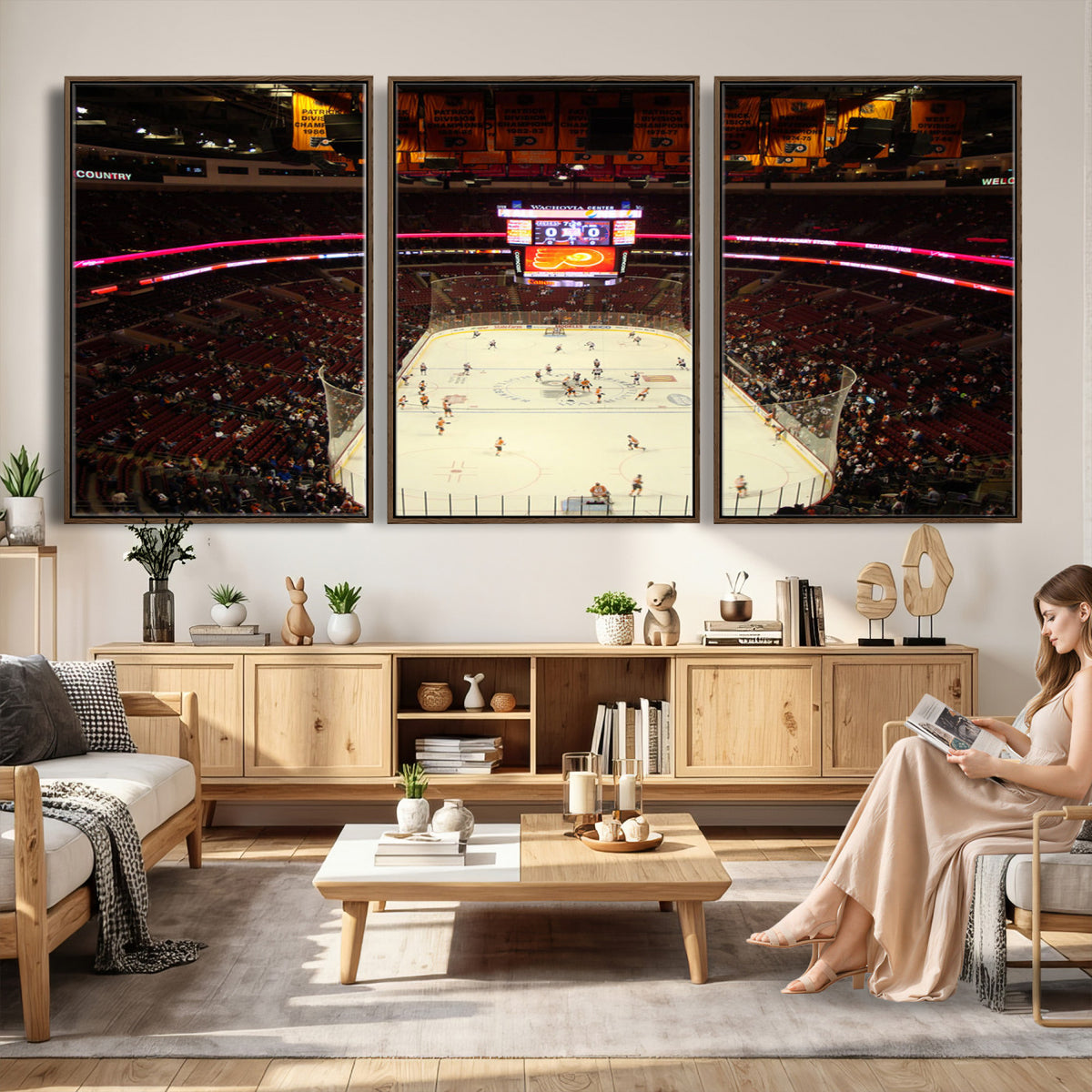 98213-MGV-CV-36X24 - Wachovia Center Prior to Flyers Game Ice Hockey Stadium