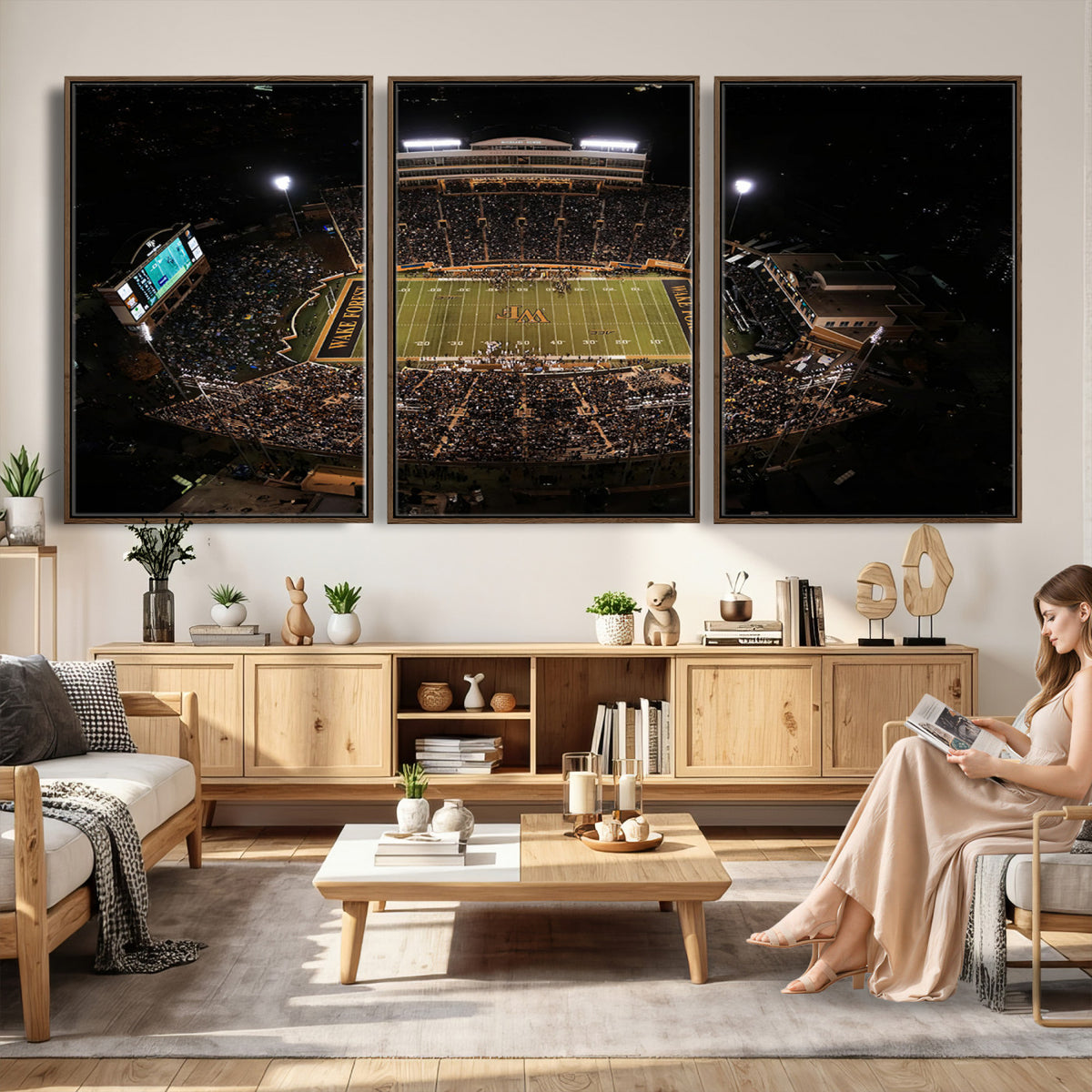 20605-MGV-CV-36X24 - Wake Forest University Demon Deacons Canvas Print, Football Team Wall Art