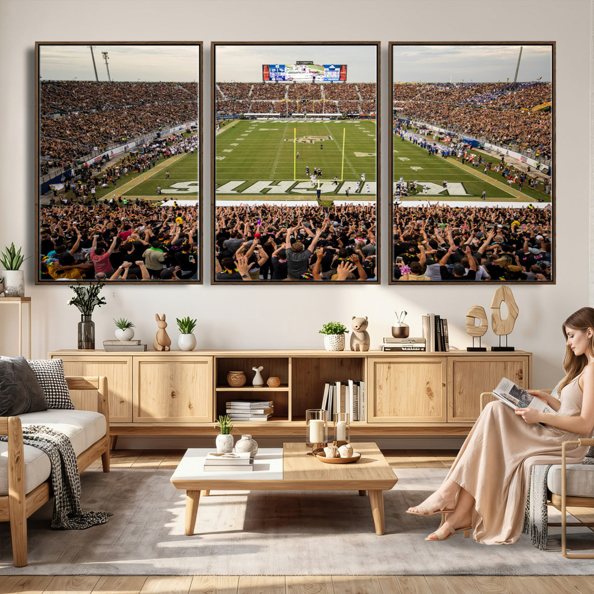 38659-MGV-CV-36X24 - UCF Knights Football Team Print - Orlando FBC Mortgage Stadium Canvas Print