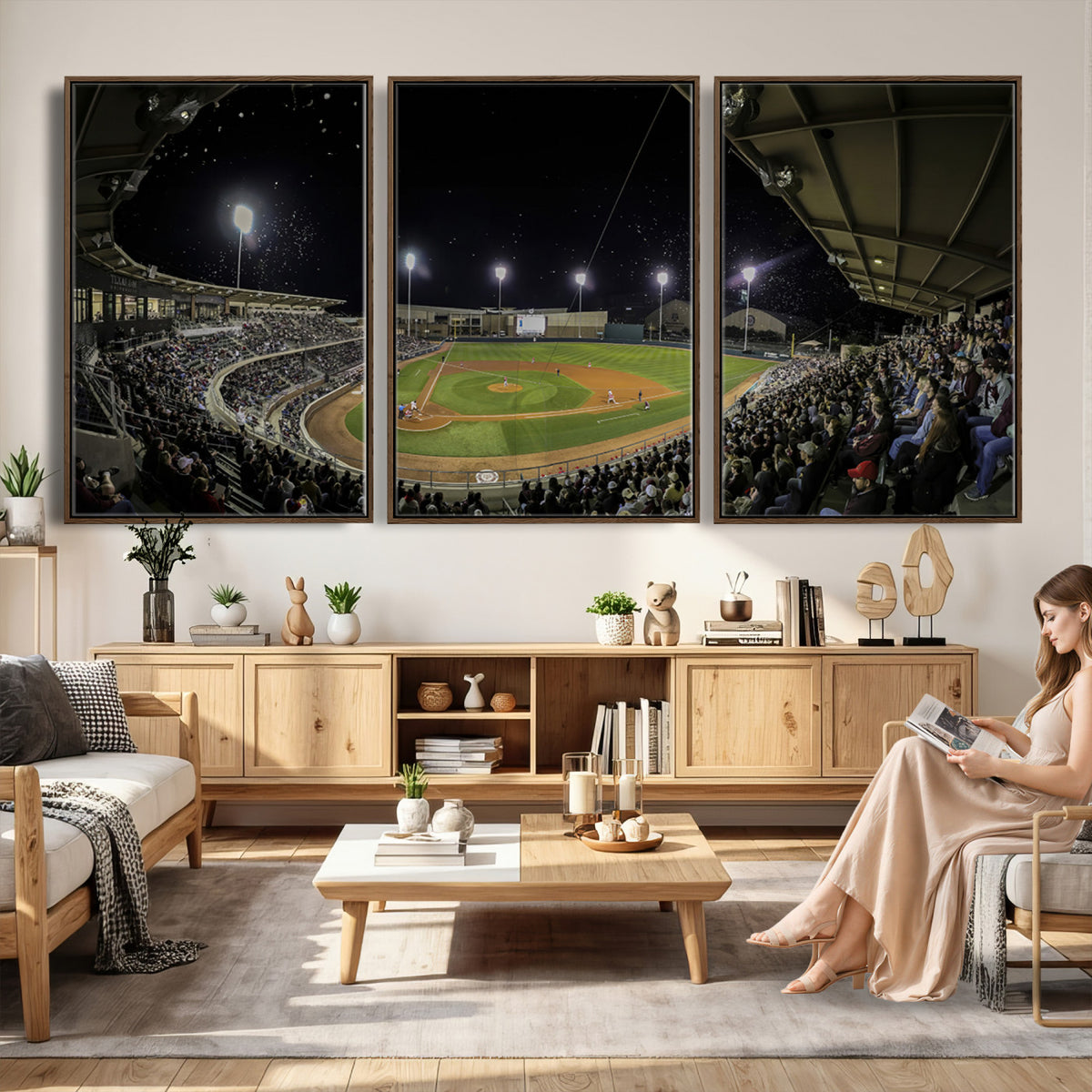 10262-MGV-CV-36X24 - Olsen Field at Blue Bell Park - Texas A&M Aggies Baseball Stadium Wall Art Canvas Print
