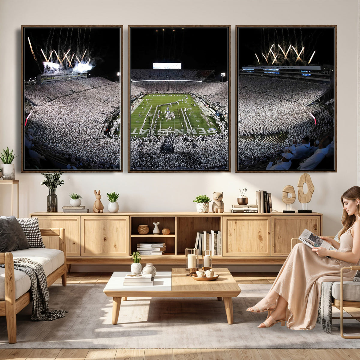 84537-MGV-CV-36X24 - Penn State Beaver Stadium Canvas Wall Art - Nittany Lions Football Print