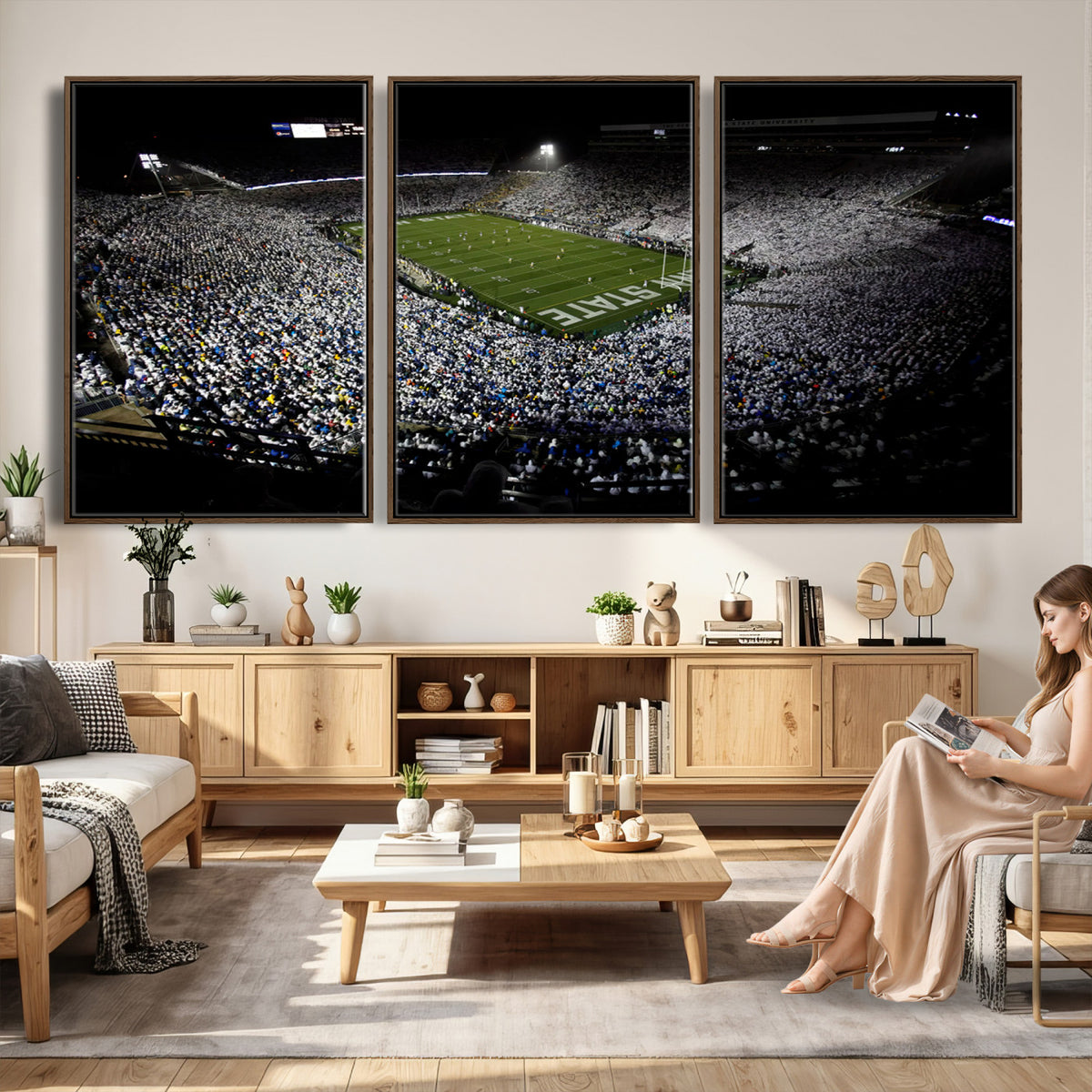 96825-MGV-CV-36X24 - Penn State Football Stadium Wall Art - Beaver Stadium Canvas Print