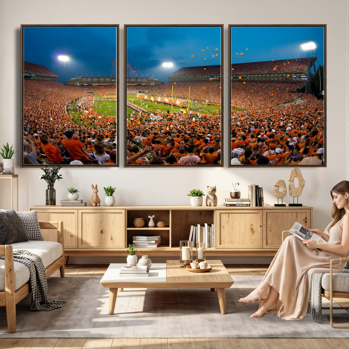 26196-MGV-CV-36X24 - Clemson University Tigers Football Team Print, Clemson
