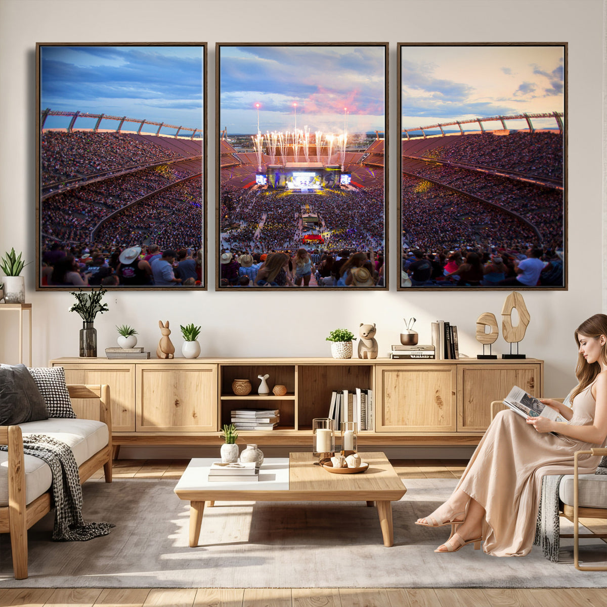 24689-MGV-CV-36X24 - Denver Broncos Football Team Print Canvas, Empower Field