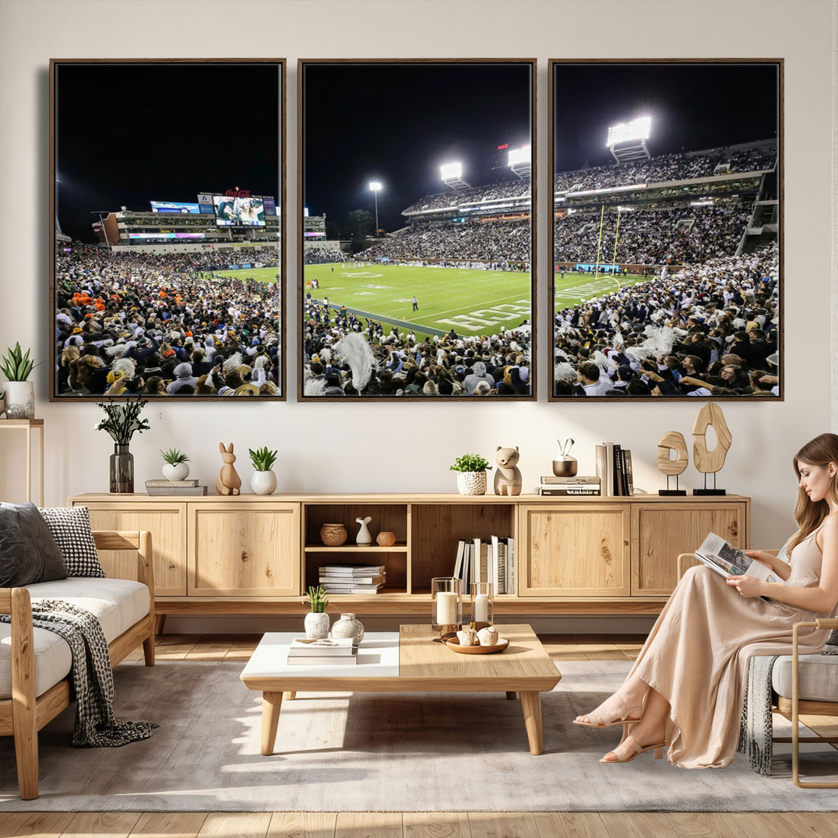49339-MGV-CV-36X24 - Georgia Tech Yellow Jackets Football Team Print, Atlanta