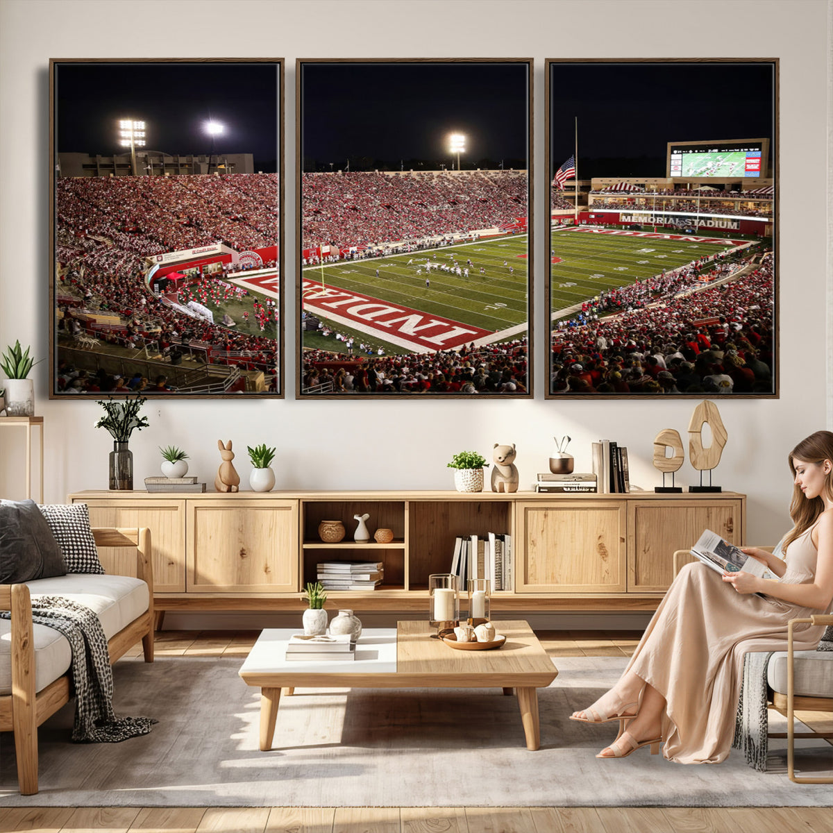82748-MGV-CV-36X24 - Indiana University Hoosiers Football Team Print Canvas