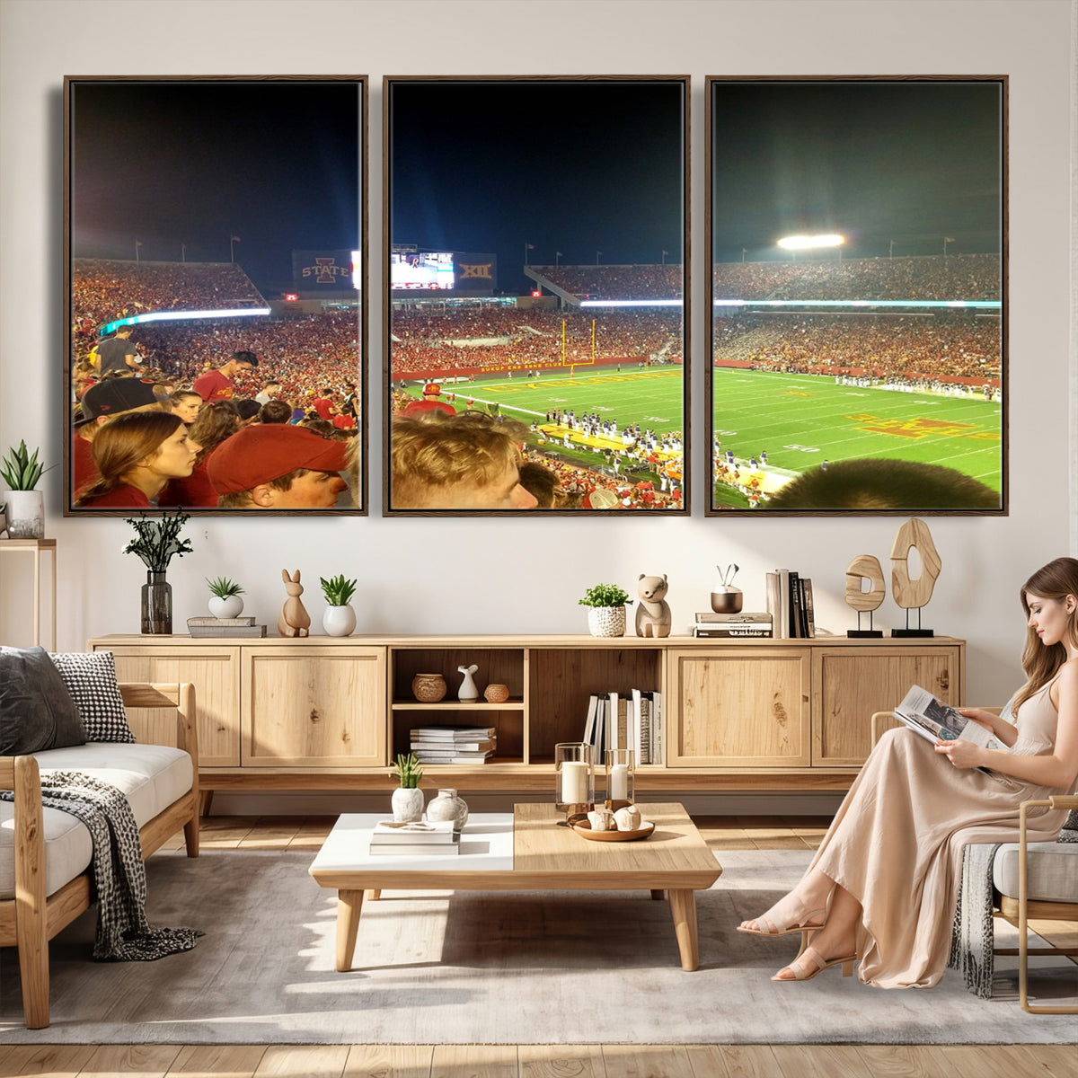 94319-MGV-CV-36X24 - Iowa State University Cyclones Art Print, Jack Trice Stadium Ames