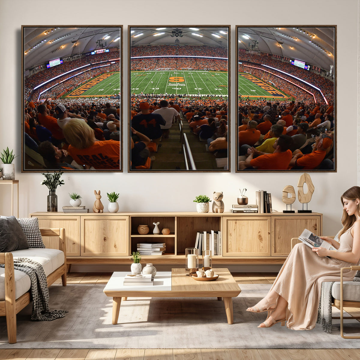 43291-MGV-CV-36X24 - Syracuse University Orange Football Canvas Print, Football Team Print - Syracuse JMA Wireless Dome