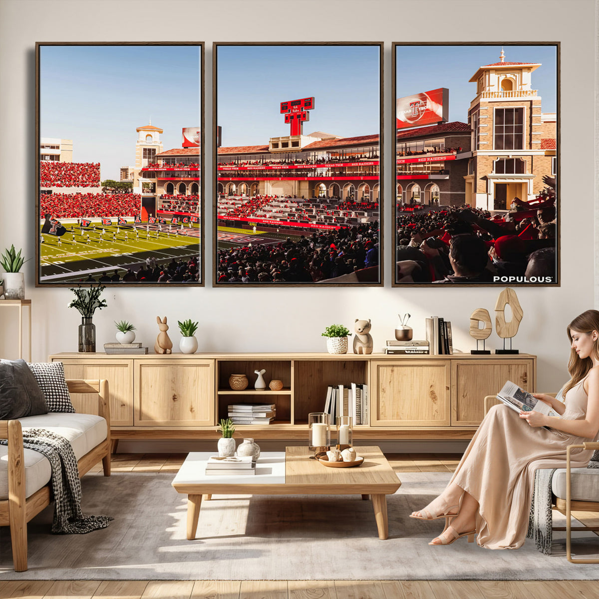 89744-MGV-CV-36X24 - Jones AT&T Stadium Texas Tech Red Raiders Wall Art