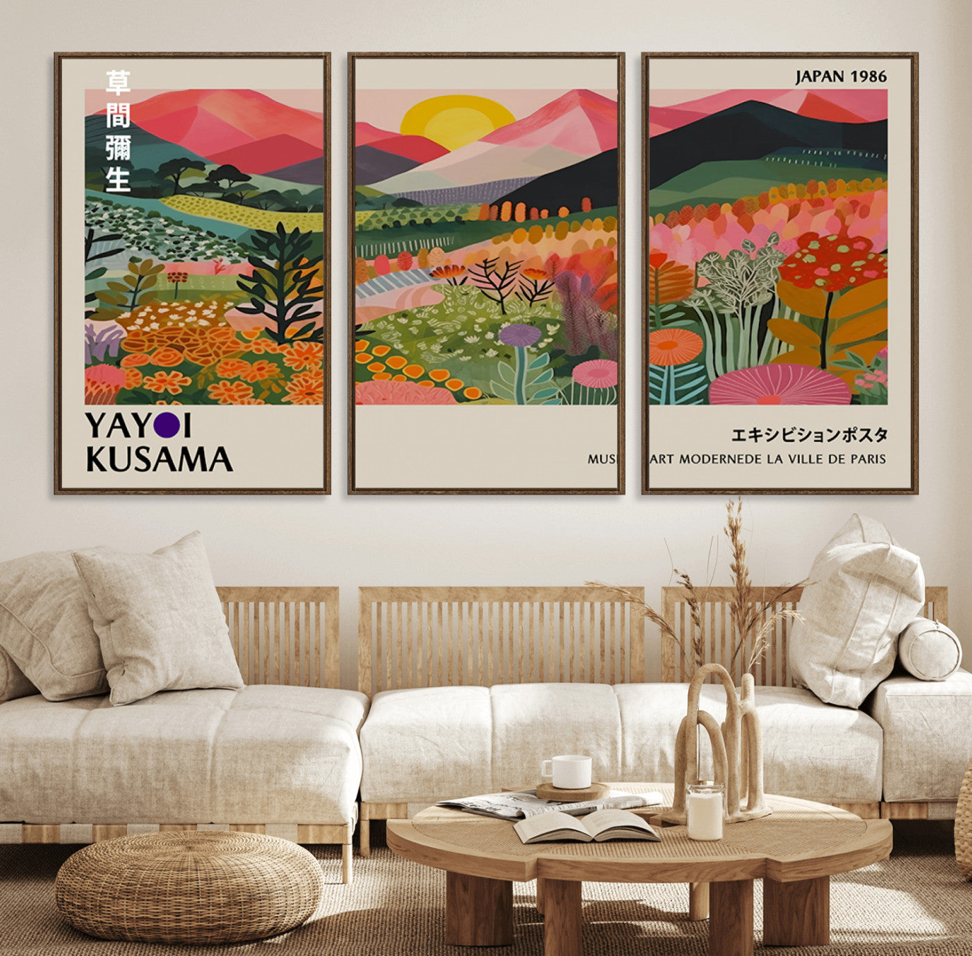 97588-MGV-FC-60X30-3P_Walnut-Old Barn Wall Art Canvas Print – Framed Rustic Moody Farm Countryside Landscape Nature Artwork for Home, Office, Living Room