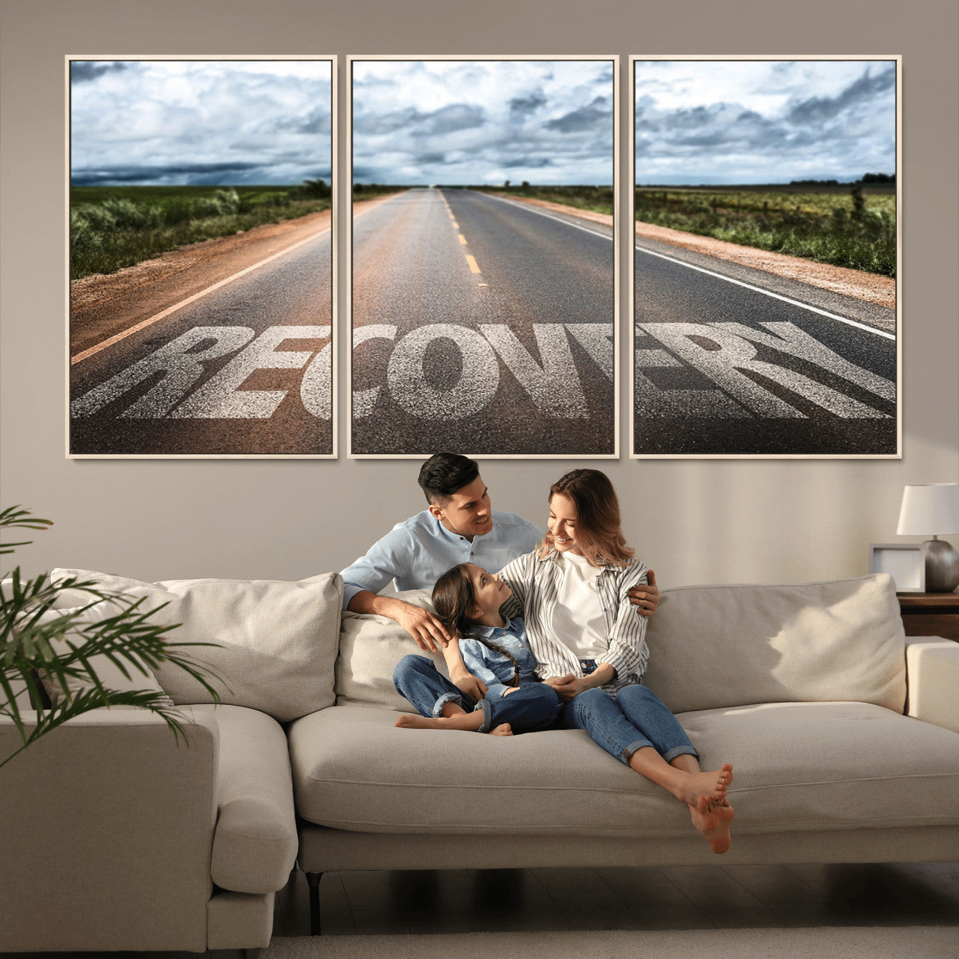 MGV-FC-60X30-3P - Recovery Road Wall Art Canvas Print