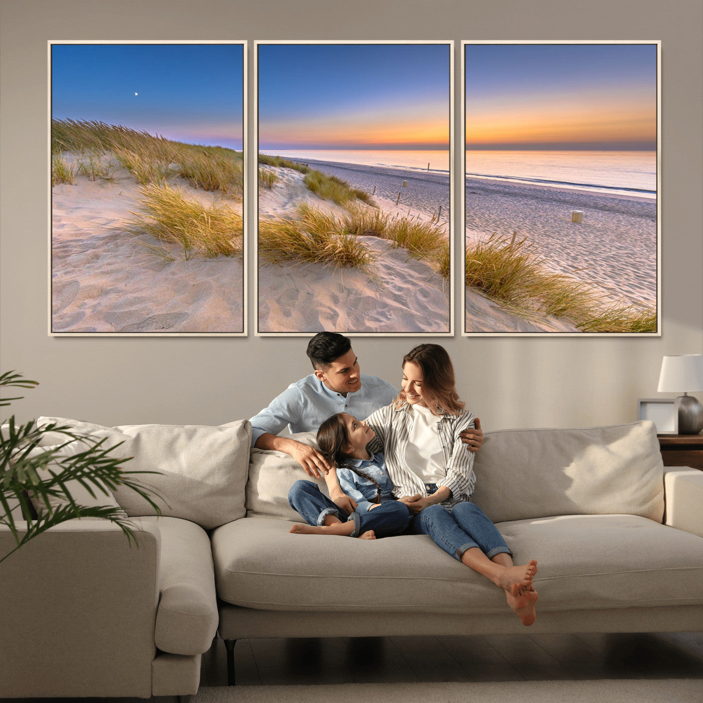 -Sunrise On The Beach Wall Art Canvas Print