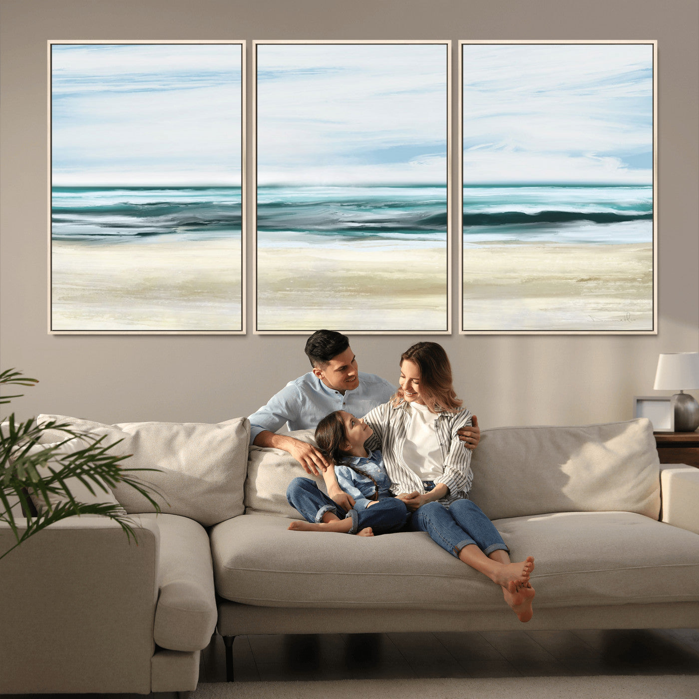 -Ocean Abstract Wall Art Canvas Print