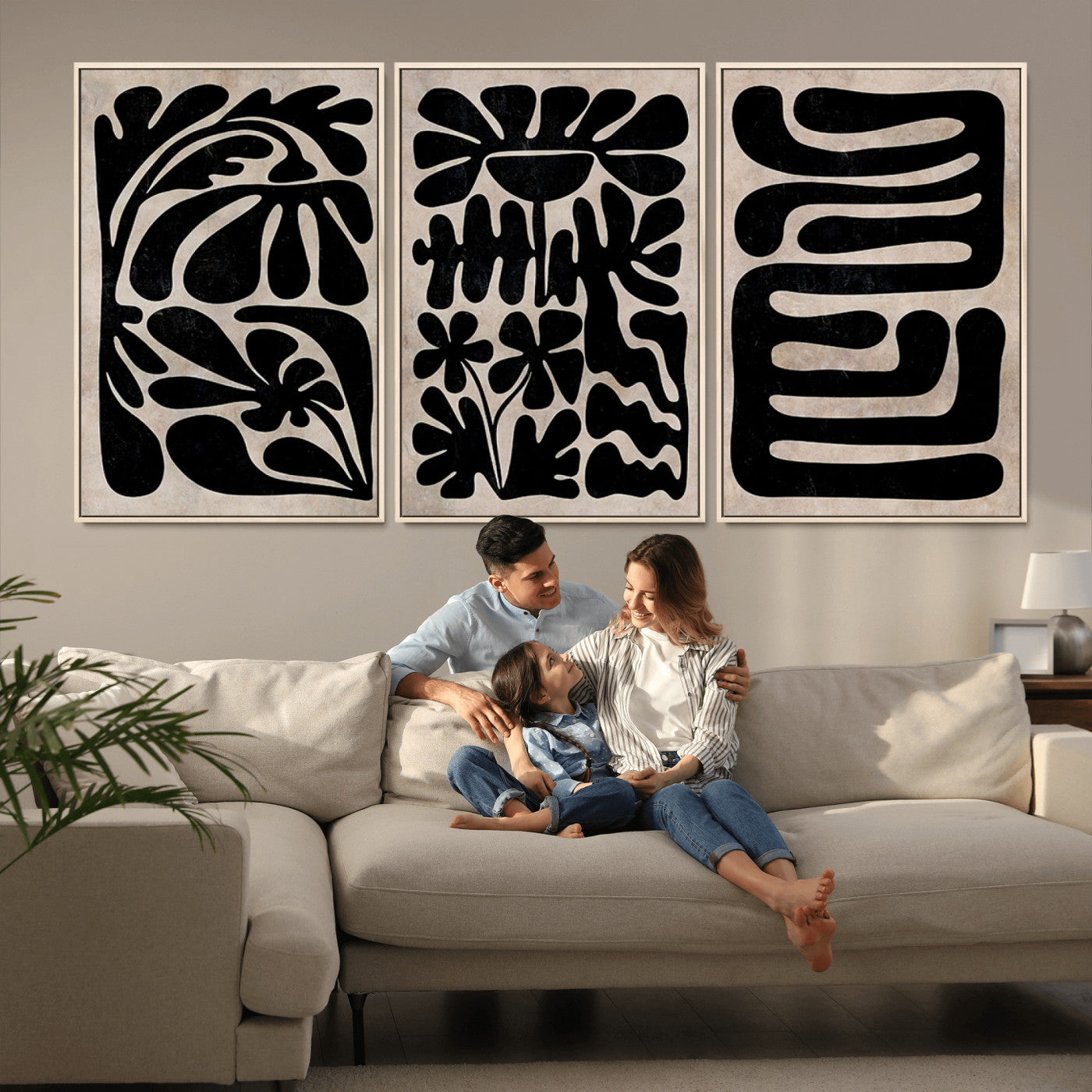 MGV-FC-60X30-3P - Canvas Print Wall Art Abstract Illustrs Art Boho