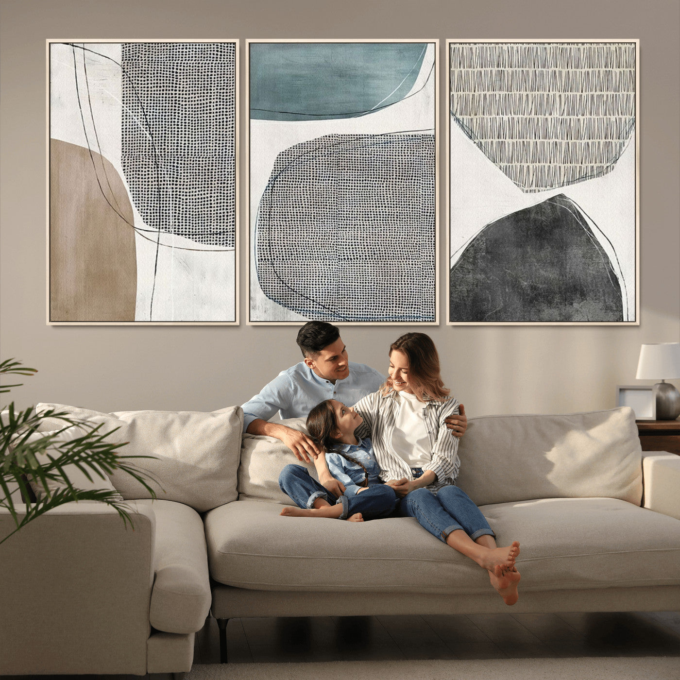 MGV-FC-60X30-3P - Canvas Print Wall Art Abstract Illustrs Art Boho