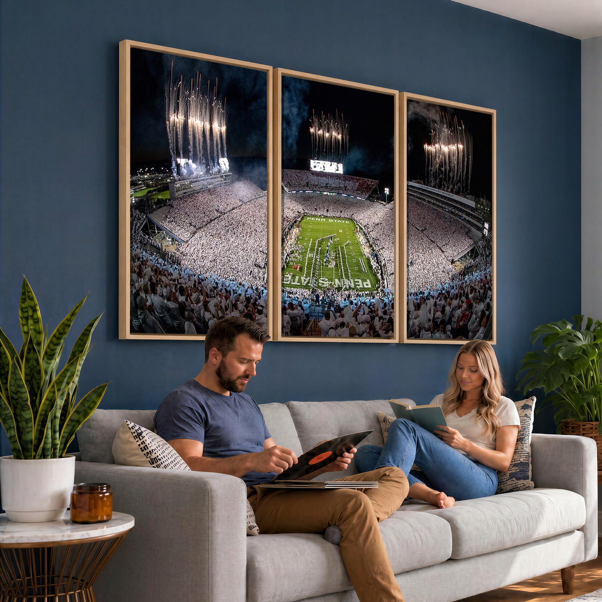 11391-MGV-CV-36X24 - Penn State Football Wall Art Canvas Print