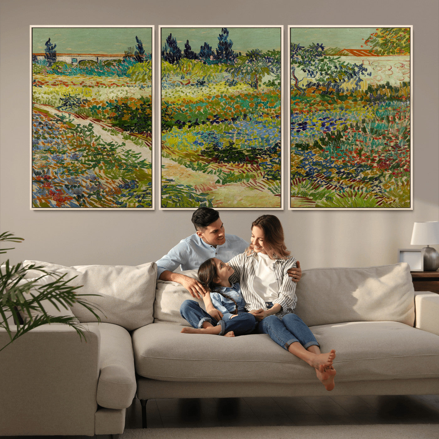 MGV-FC-60X30-3P - Vincent van Gogh Garden at Arles Wall Art Canvas Print