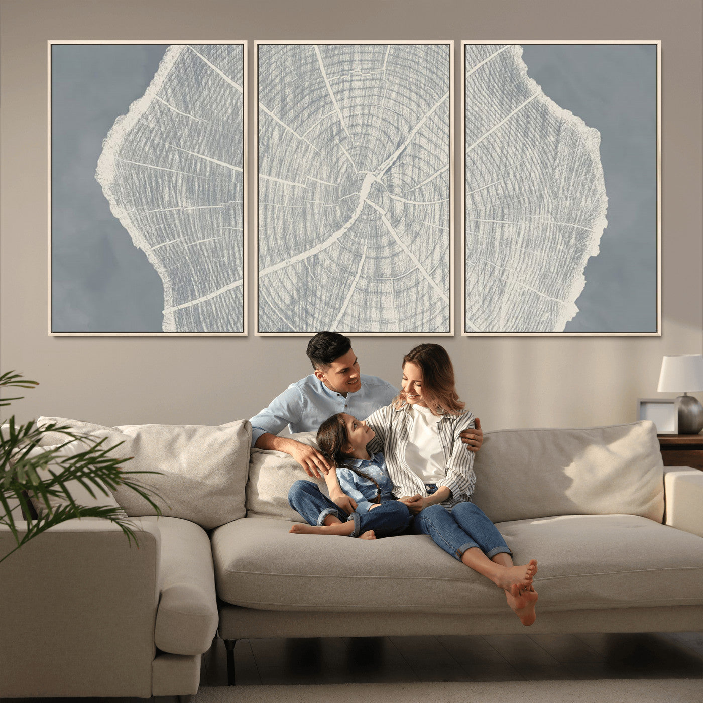 -Abstract Tree Ring Wall Art Canvas Print – Nature-Inspired, Ready to Hang, Modern Home Decor