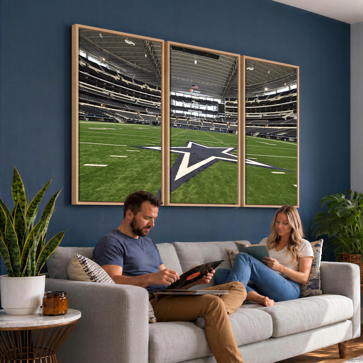14834-MGV-CV-36X24 - Dallas Cowboys Football Team Print - Arlington AT&T Stadium