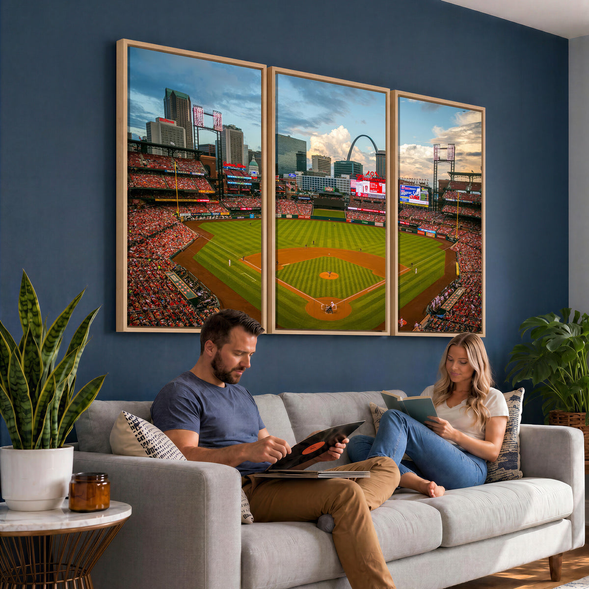 91908-MGV-CV-36X24 - Busch Stadium Wall Art Print | St. Louis Cardinals Baseball