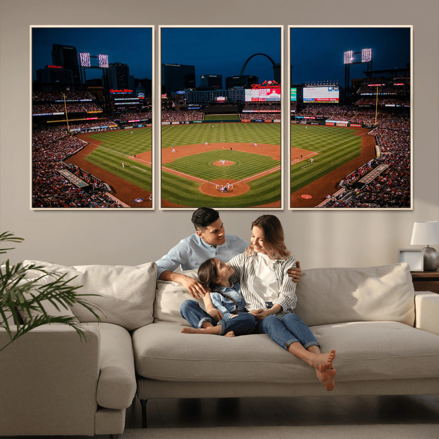 MGV-FC-60X30-3P - St. Louis Cardinals Baseball Team Print - Busch Stadium Wall Art Canvas Print