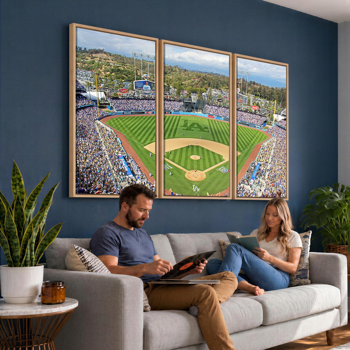 34760-MGV-CV-36X24 - Citi Field Wall Art Print | 3-Panel New York Mets Baseball Stadium Canvas Print