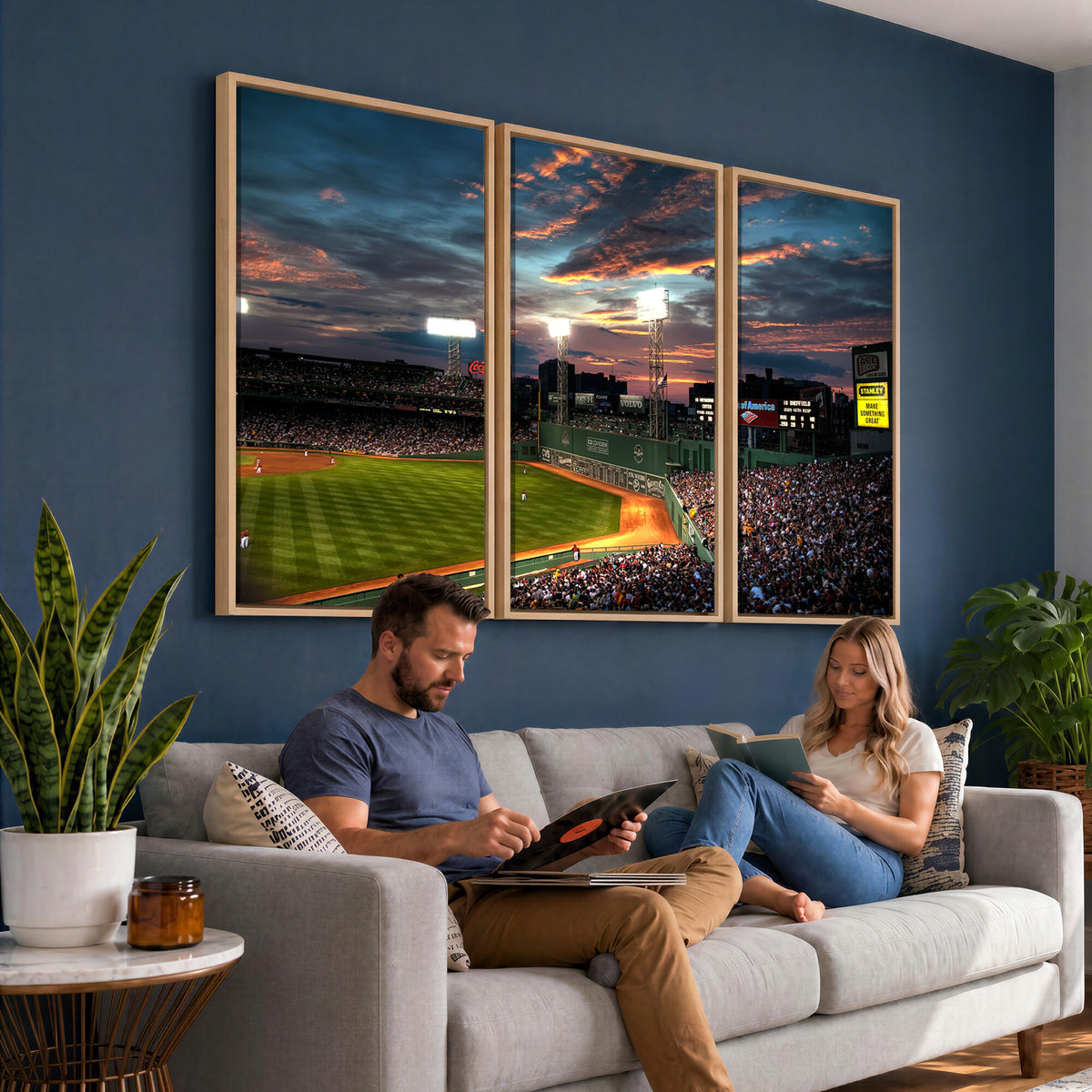66781-MGV-CV-36X24 - Fenway Park Boston Massachusetts Stadium Wall Art Canvas Print