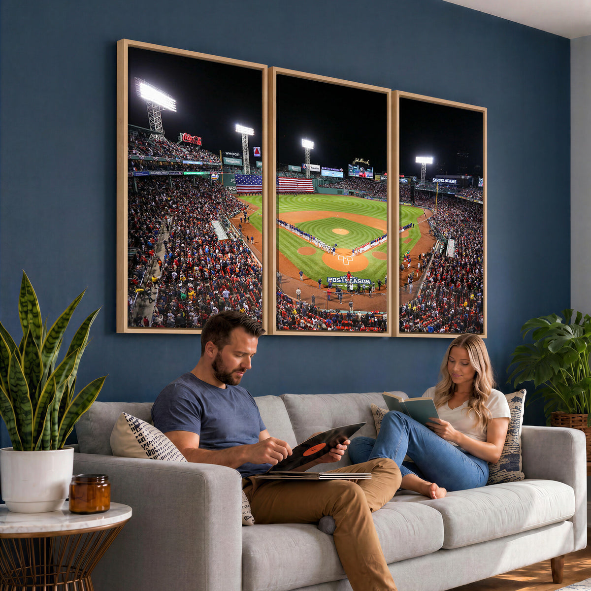 47365-MGV-CV-36X24 - Fenway Park Wall Art Canvas Print | Large Baseball Stadium Canvas for Boston Red Sox Fans