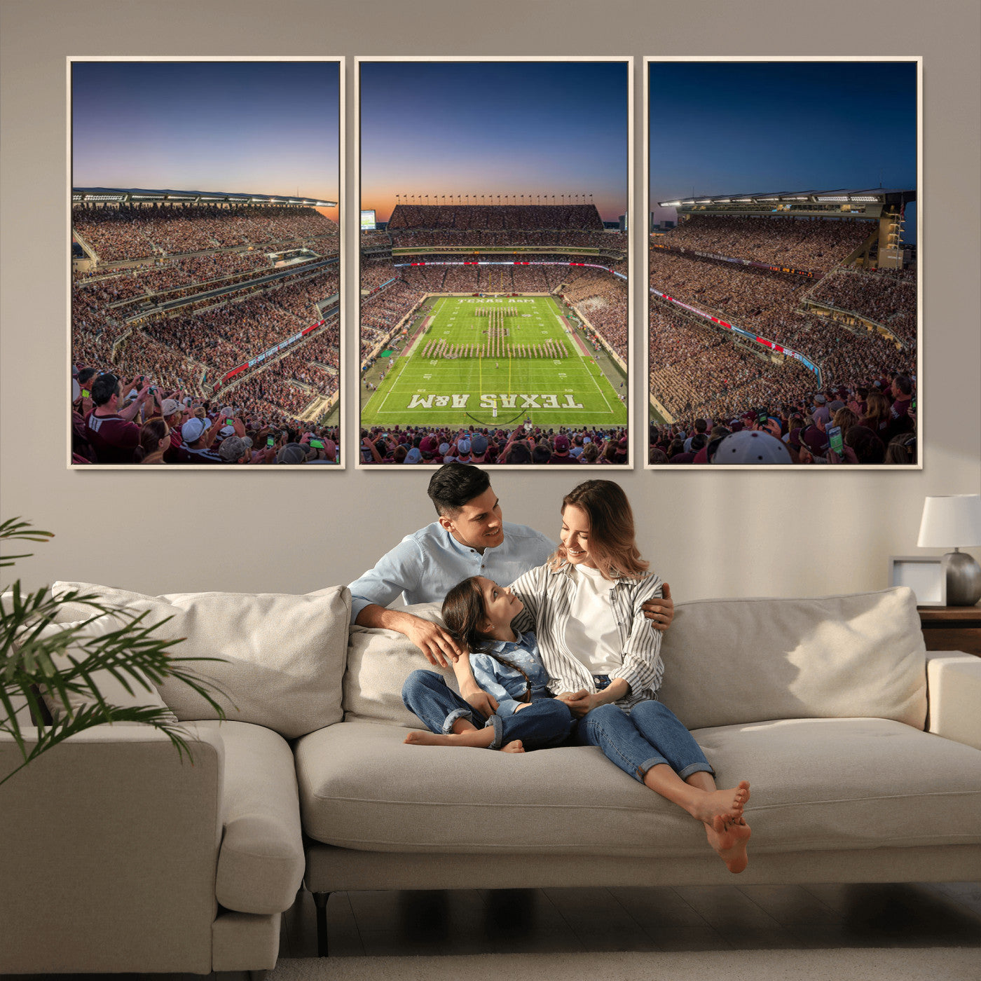 MGV-FC-60X30-3P - Kyle Field Wall Art Print | Large Texas A&M Aggies Football Canvas Print for Sports Enthusiasts | Framed, Ready-to-Hang Stadium Decor