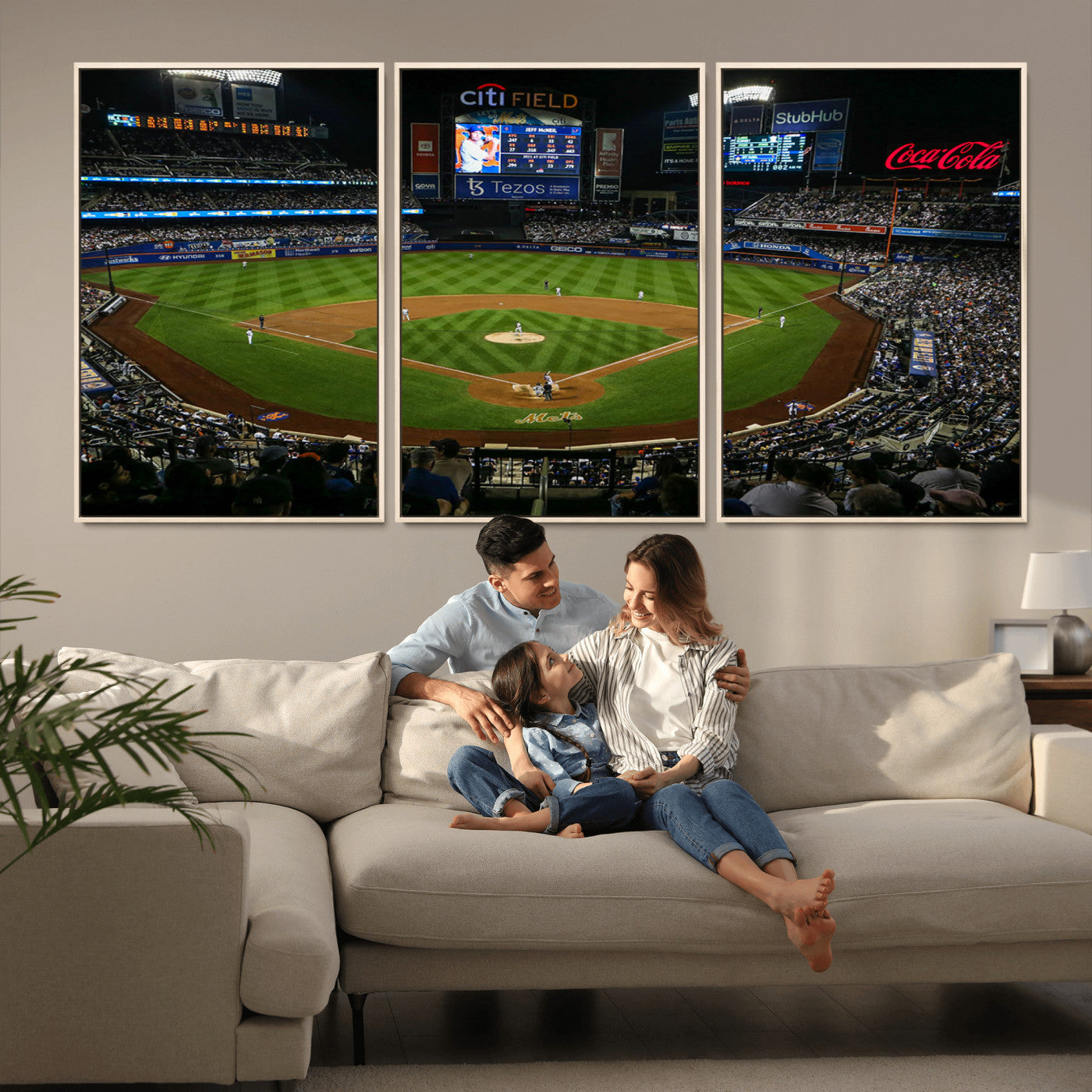 MGV-FC-60X30-3P - Oakland Athletics Baseball Team Print - RingCentral Coliseum Stadium Wall Art Canvas Print