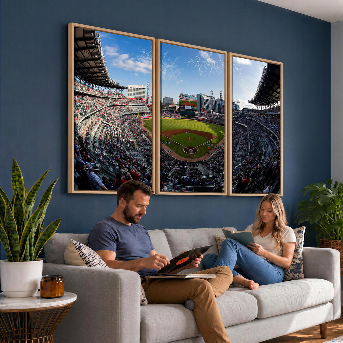 78608-MGV-CV-36X24 - Truist Park Stadium Canvas Wall Art, Atlanta Braves Game Day Decor