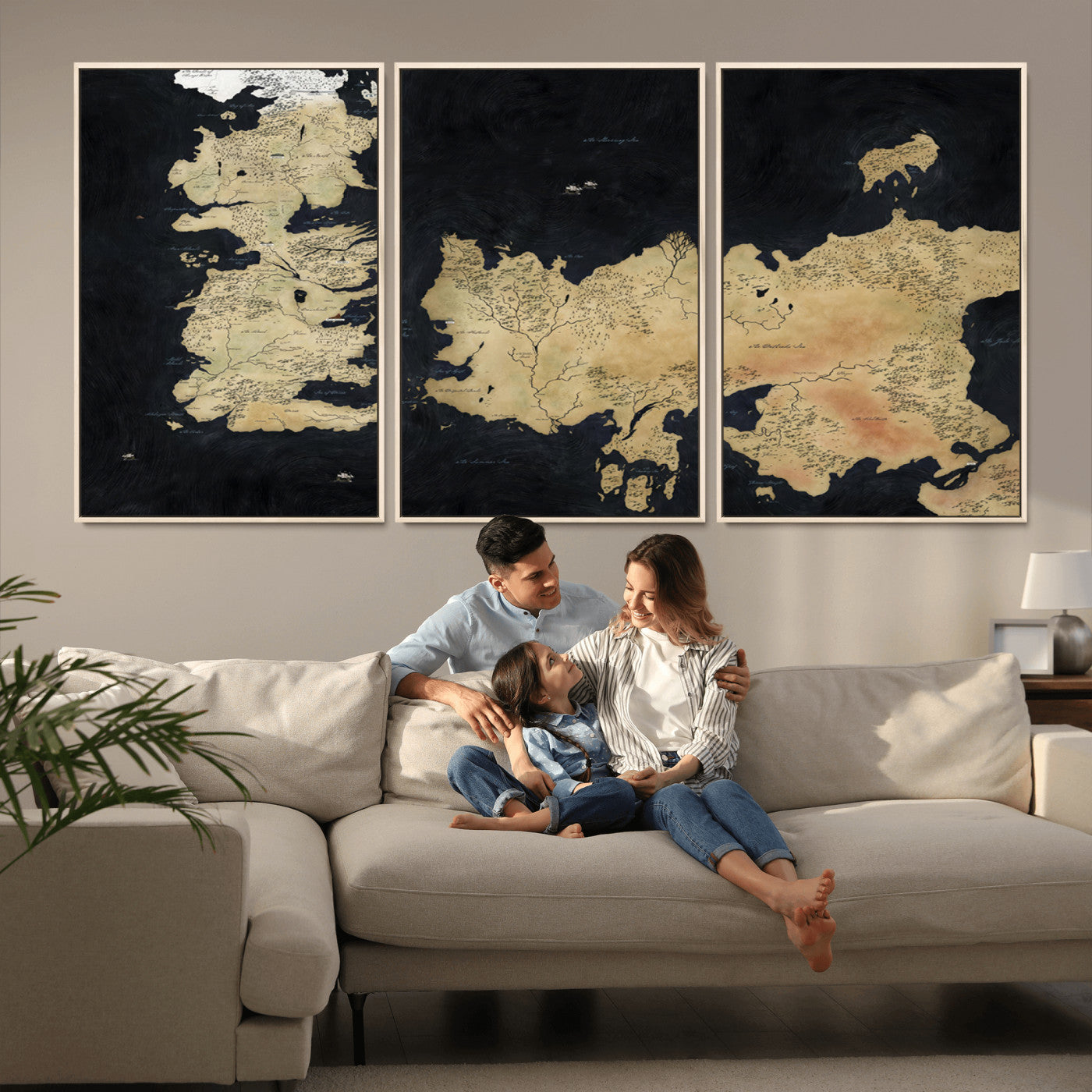 MGV-FC-60X30-3P - Push Pin World Map Canvas Print – Framed Wall Art for Couples to Track Their Travels – Anniversary