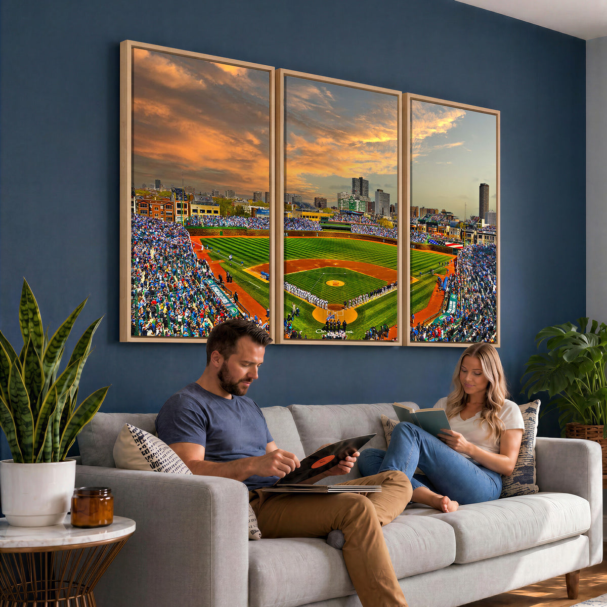 45635-MGV-CV-36X24 - Chicago Wrigley Field Wall Art Canvas Print