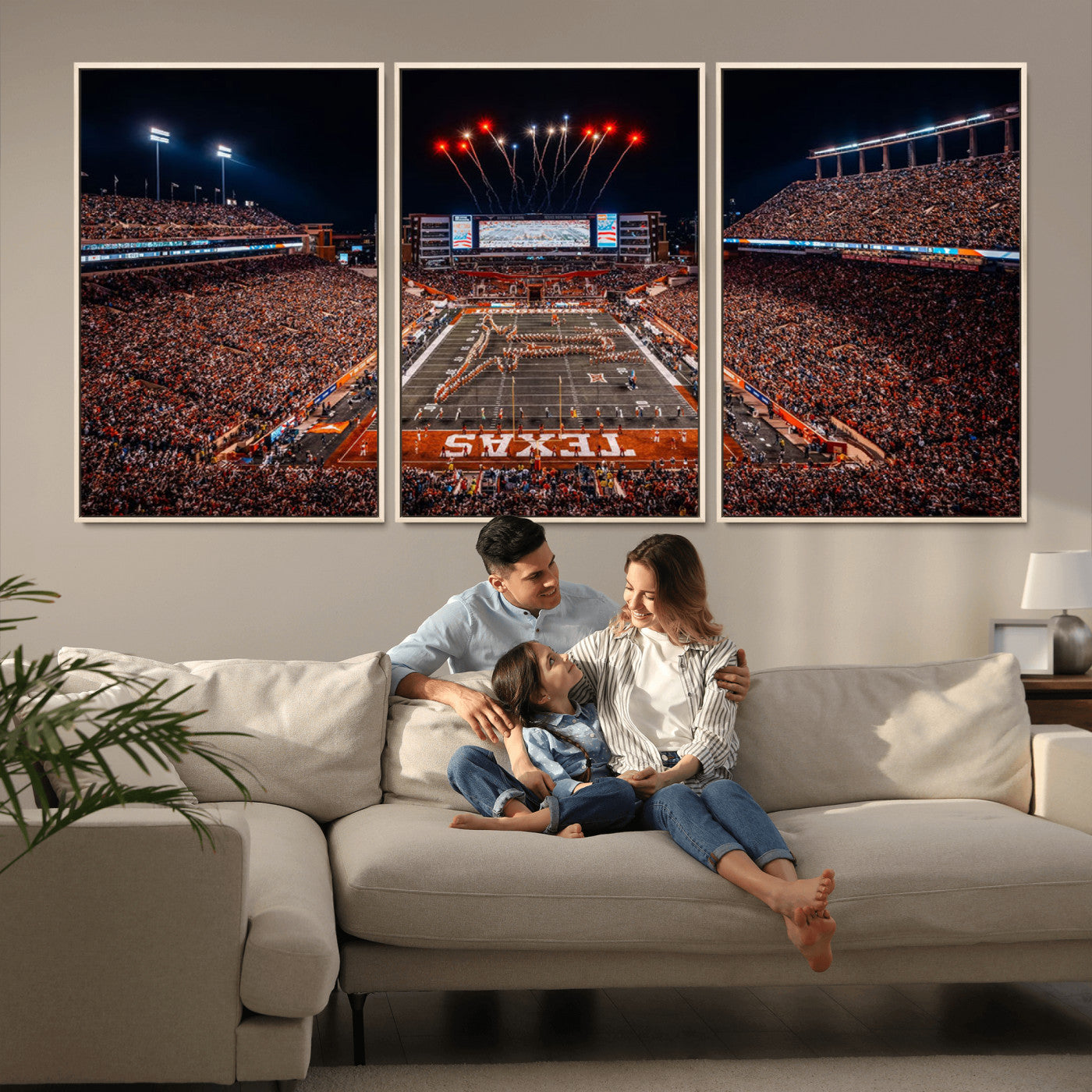 MGV-FC-60X30-3P - Texas Memorial Stadium Wall Art Canvas Print