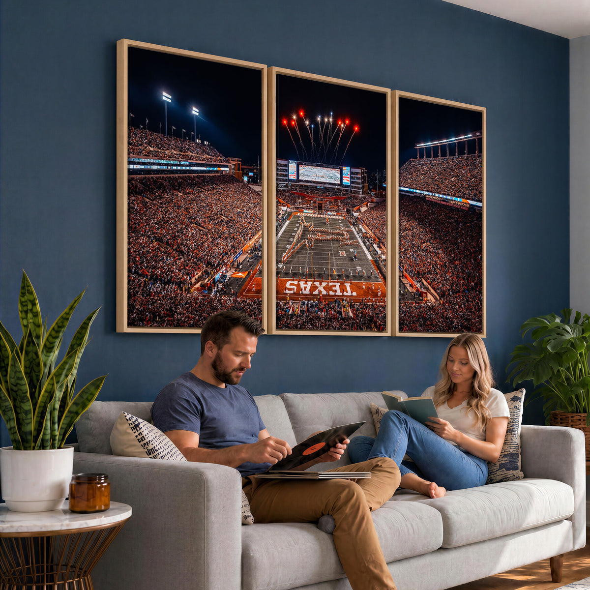 58778-PAN-FL-20X10 - Darrell K Royal Memorial Stadium | Texas Longhorns | Print Decor Wall Art Design for Home & Office Decoration
