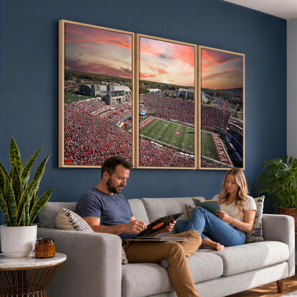 51135-MGV-CV-36X24 - Indiana Memorial Stadium Wall Art Canvas Print