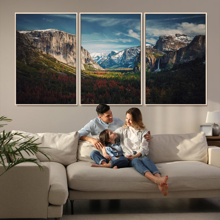 Yosemite National Park Wall Art Canvas Print, Mountain Landscape Print, Framed El Capitan Art Print, Large Scenic Nature Printing