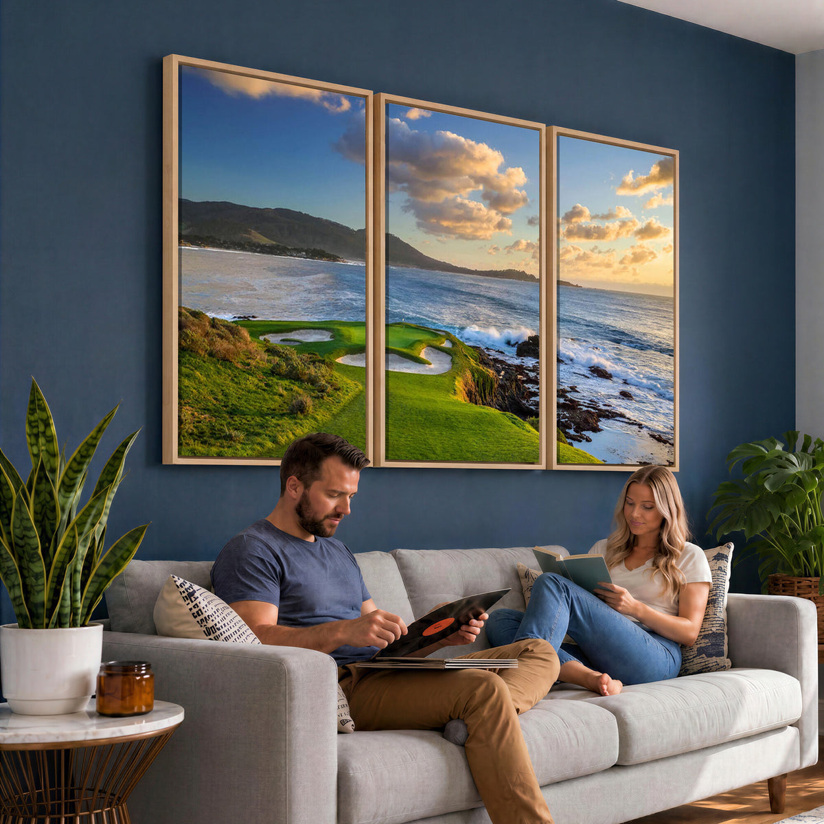 50107048-MGV-CV-36X24 - Pebble Beach Golf Links Wall Art Canvas Print