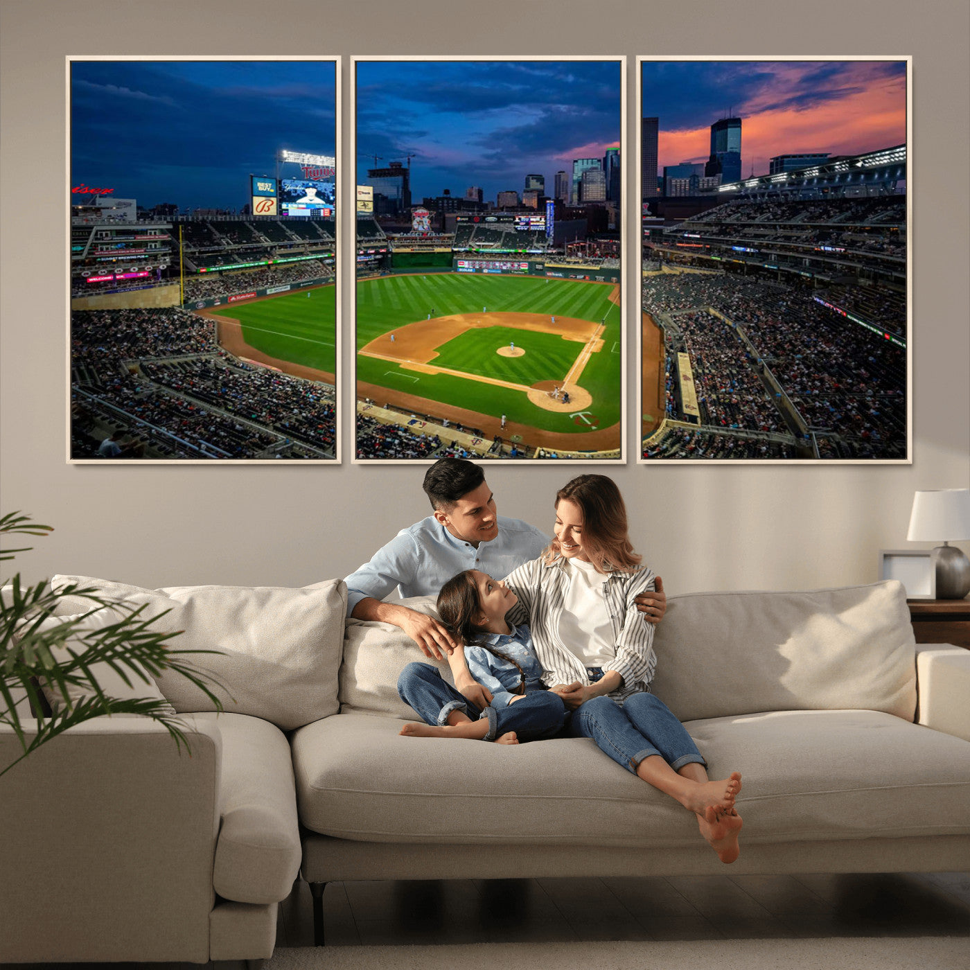 Target Field Wall Art Canvas Print, Baseball Stadium Print, Minneapolis Major League Baseball's Minnesota Twins