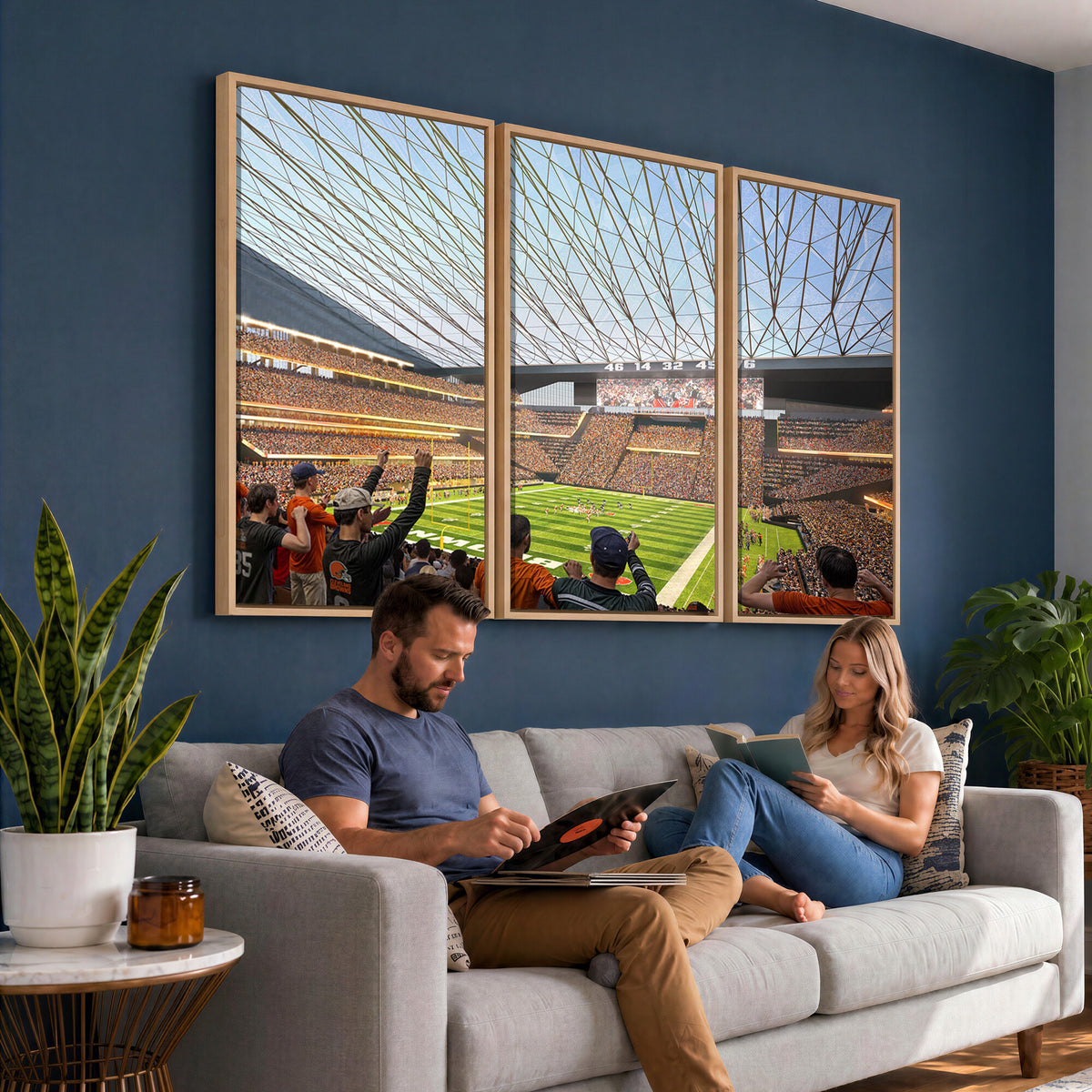 81960112-MGV-CV-36X24 - Cleveland Browns Stadium Wall Art Canvas Print