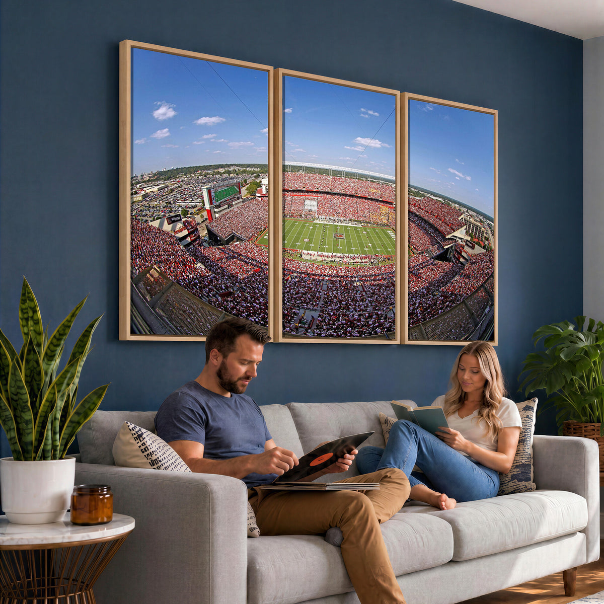 29492070-MGV-CV-36X24 - William Brice Stadium Wall Art Canvas Print, Stadium Crowd on Football Game Day