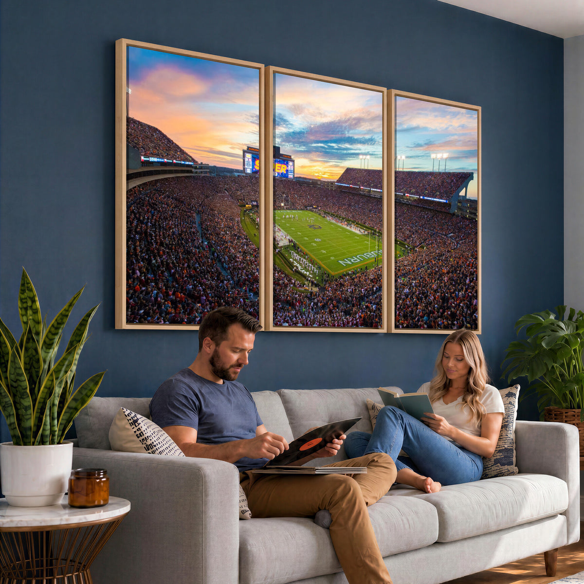 29755746-MGV-CV-36X24 - Jordan-Hare Stadium Wall Art Canvas Print, Football Stadium
