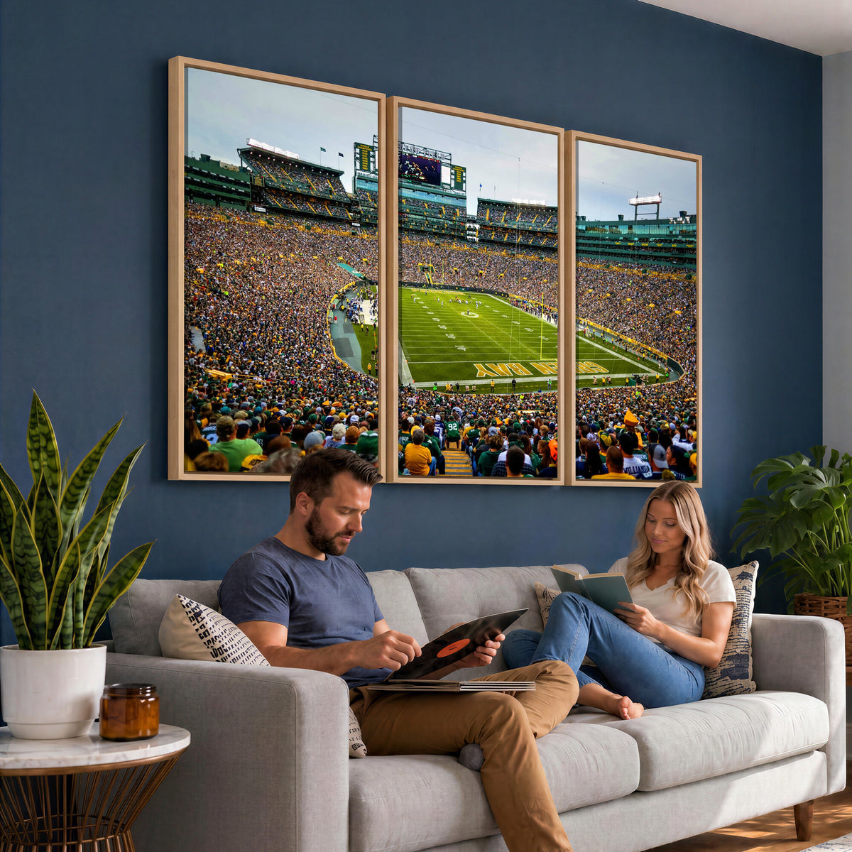 GBP101-MGV-CV-36X24 - Green Bay Packers Lambeau Field Stadium Wall Art Canvas Print