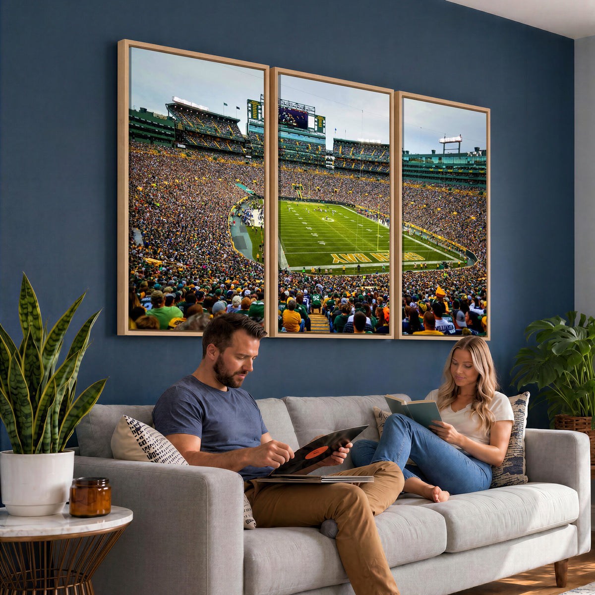 56521752-MGV-CV-36X24 - Green Bay Packers Stadium Wall Art Canvas Print, Lambeau Field