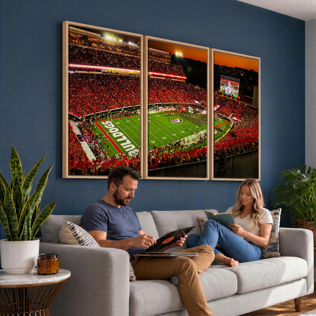 48894104-MGV-CV-36X24 - Georgia Bulldogs Stadium Wall Art Canvas Print, Sanford Stadium