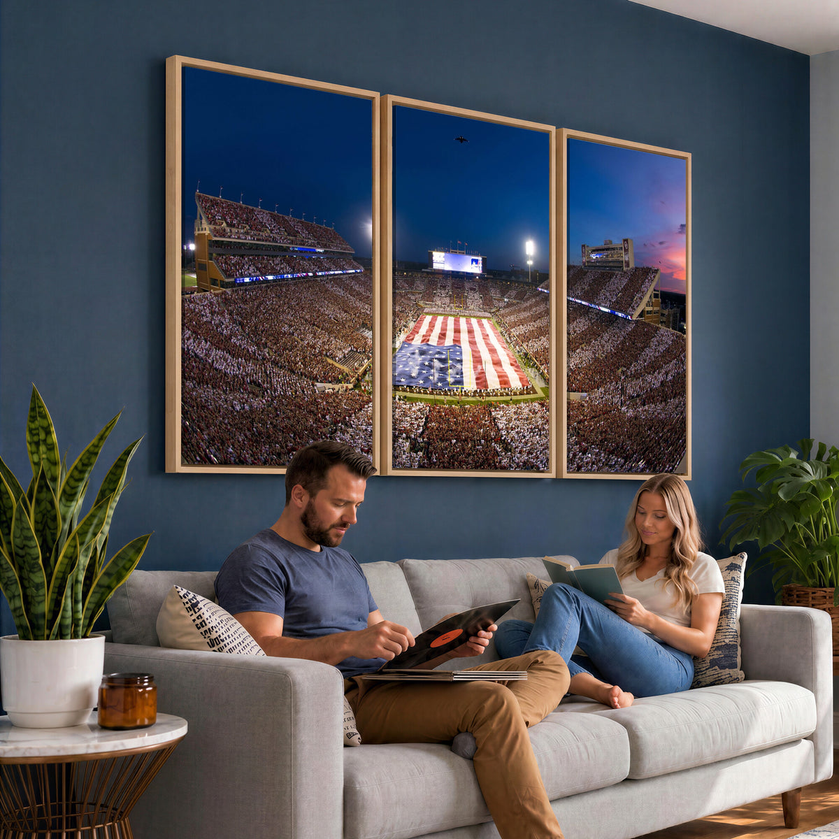 12979182-MGV-CV-36X24 - Oklahoma Sooners Memorial Stadium Wall Art Canvas Print