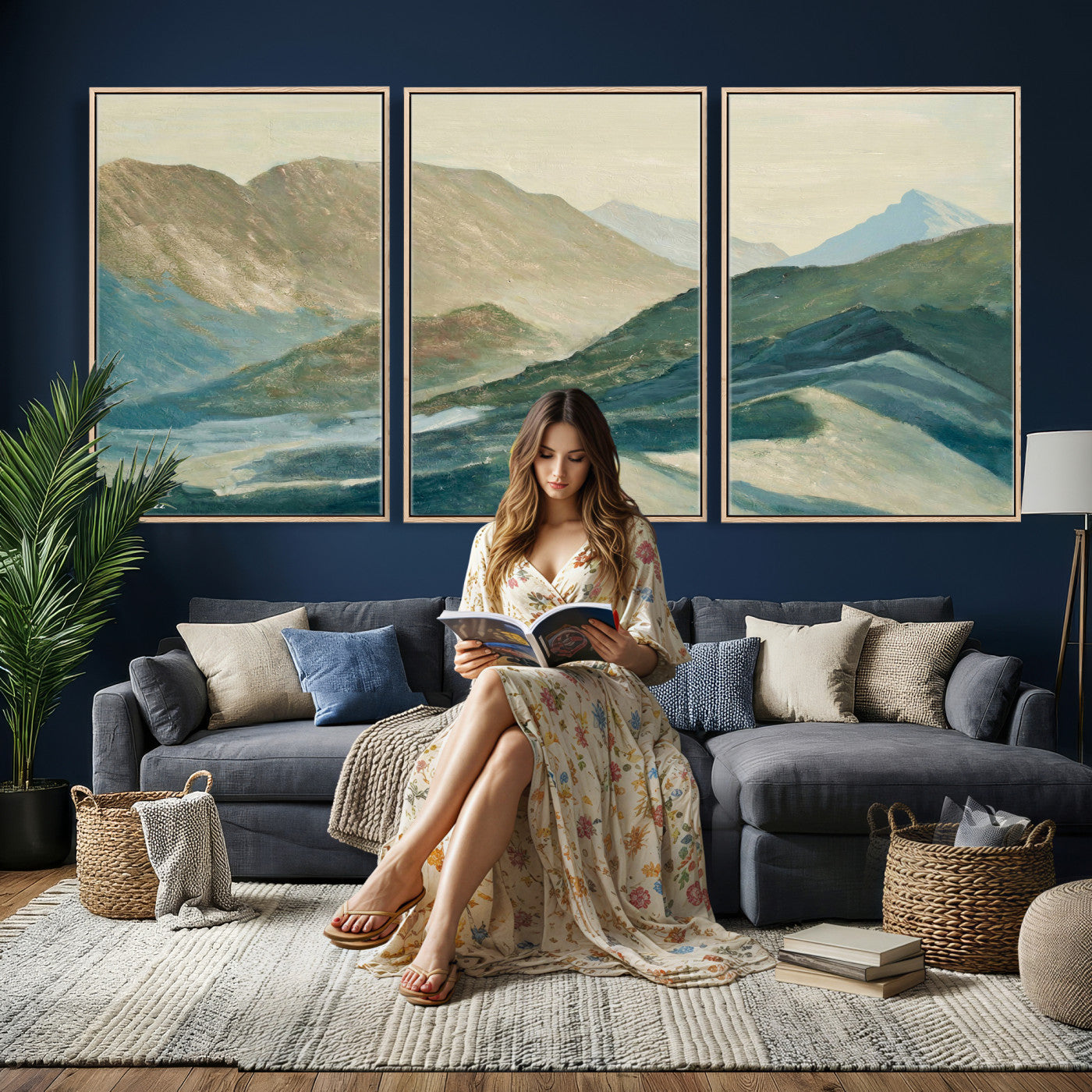 33629523-MGV-CV-36X24 - Shemelina Mountain Landscape, Mountains at Dawn Wall Art Canvas Print